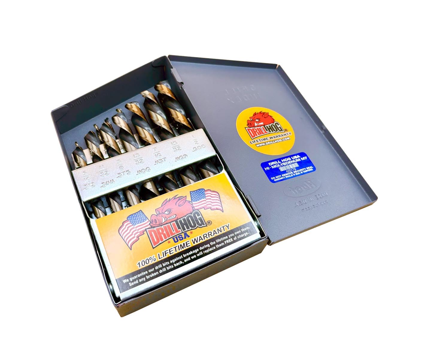 Drill Hog® 15 Pc Left Handed Drill Bit Set Screw Extractor EZ-OUT